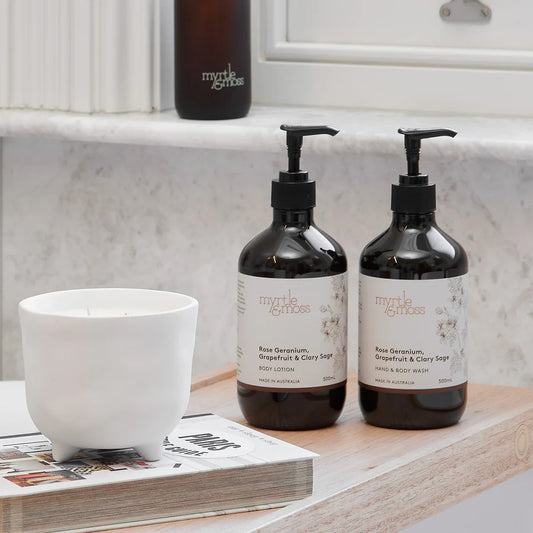 Myrtle and Moss Mandarin Lemon Myrtle and Orange Peel body lotion 500ml