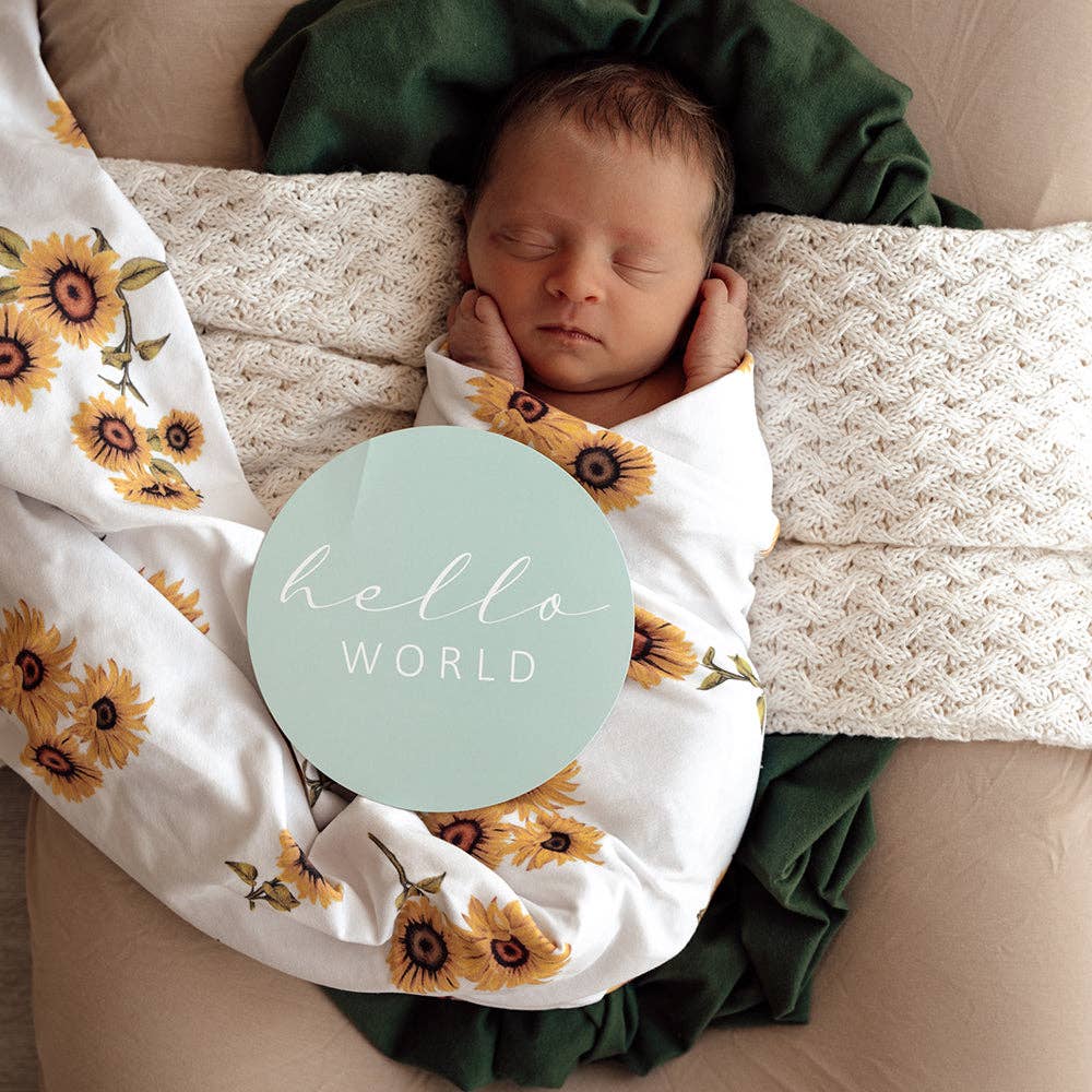 Sunflower Organic Jersey Wrap & Topknot Set