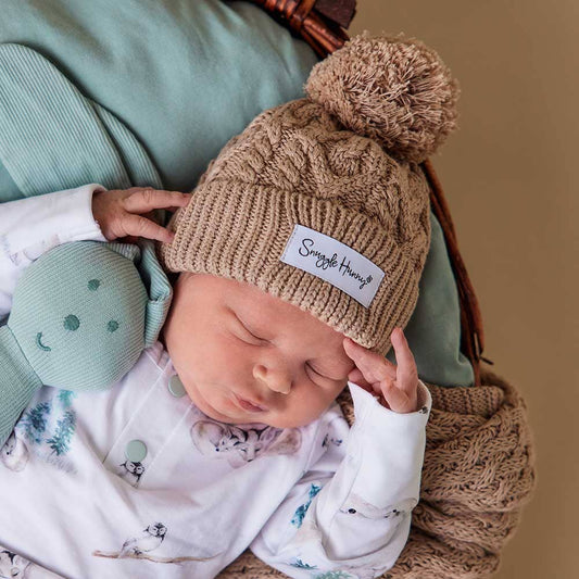 Hazelnut Organic Baby Knit Beanie