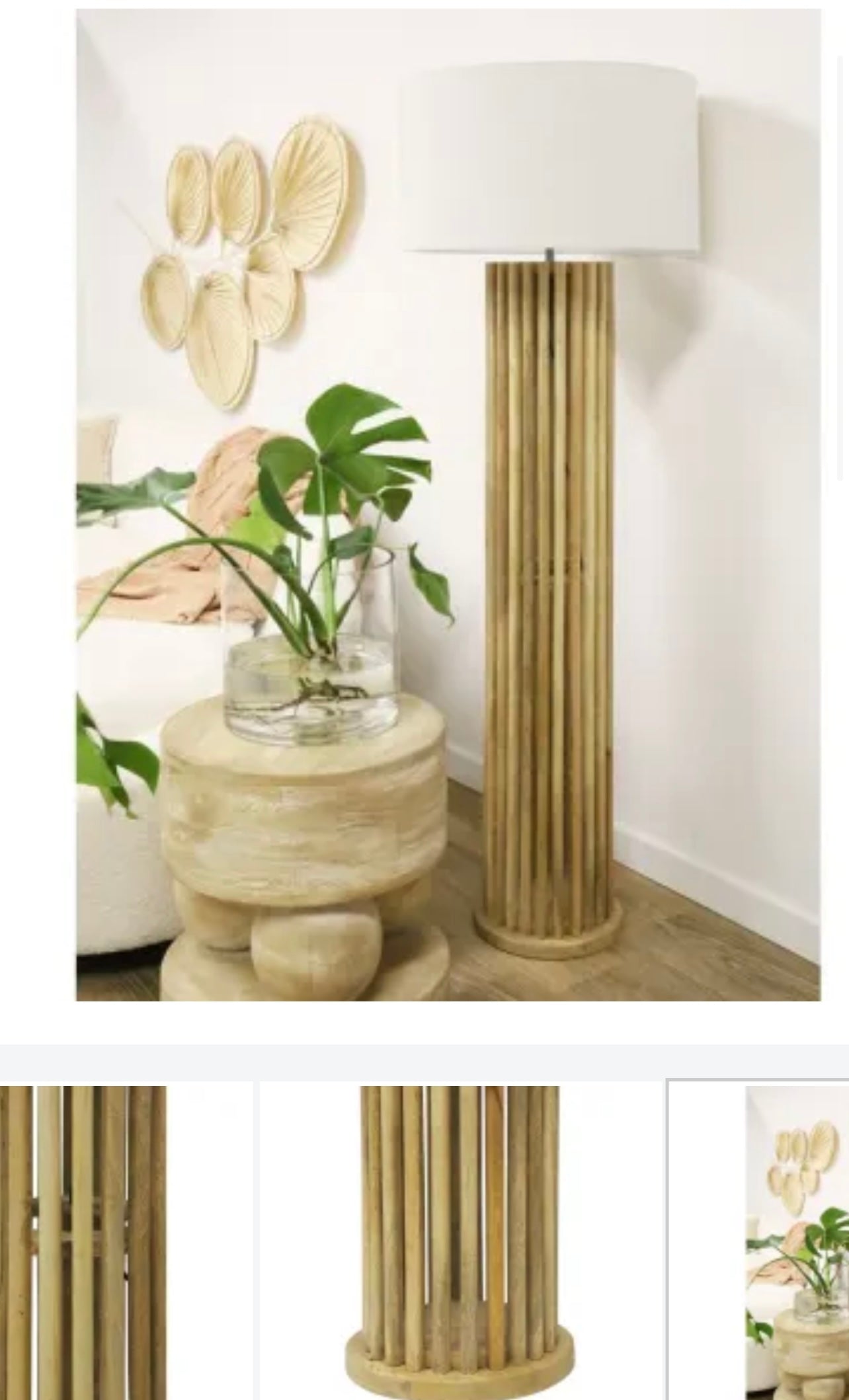 Malaiki Wooden Floor Lamp