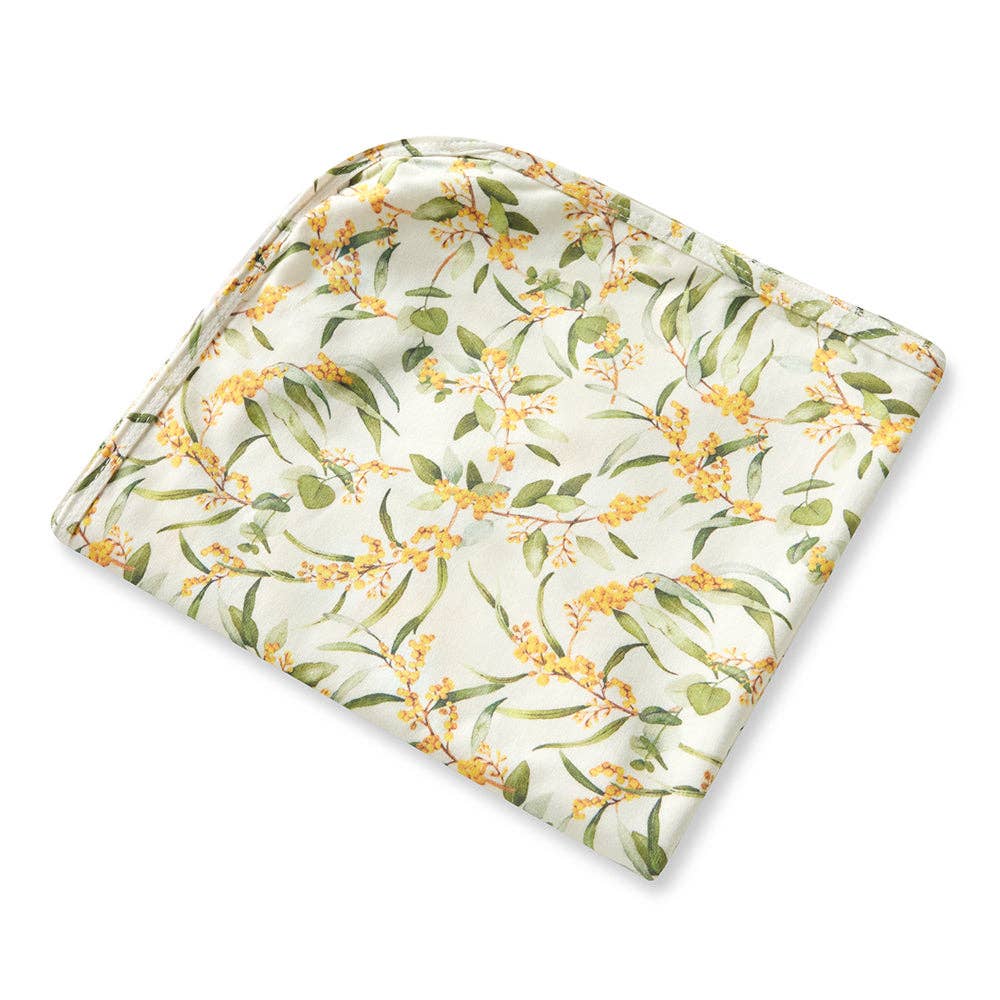 Golden Wattle Organic Jersey Wrap & Topknot Set