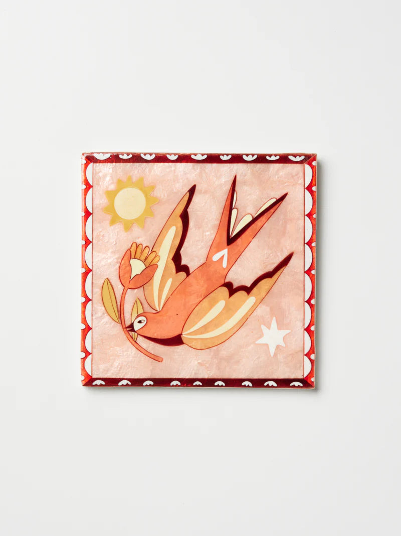 Gardienne Bird Pink Wall Art