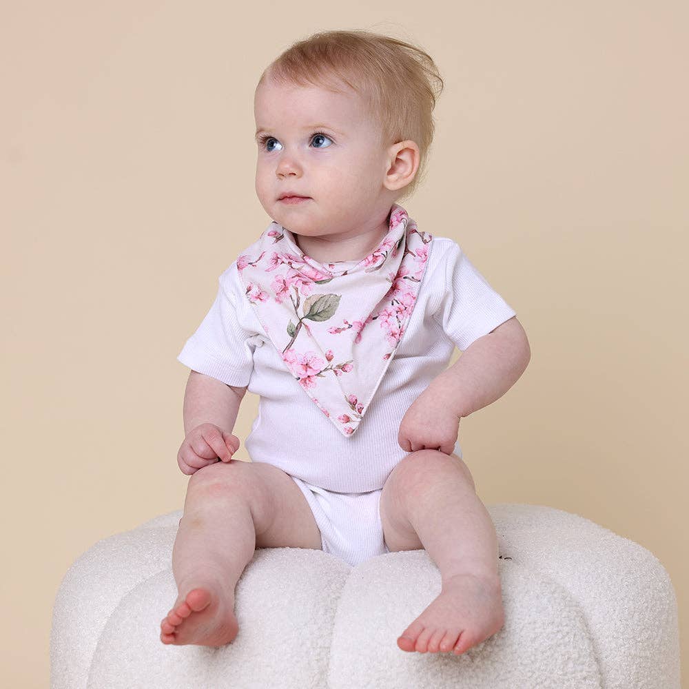Cherry Blossom Organic Dribble Bib