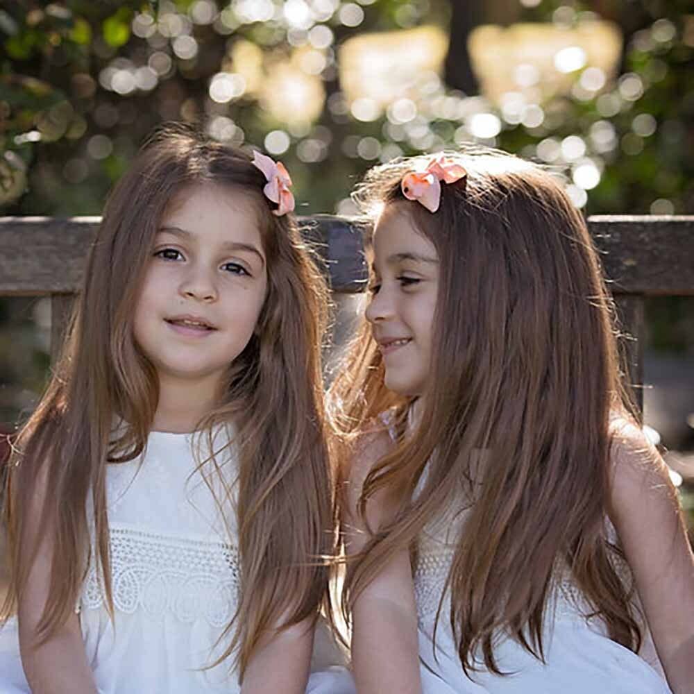 Baby Pink Piggy Tail Hair Clips - Pair