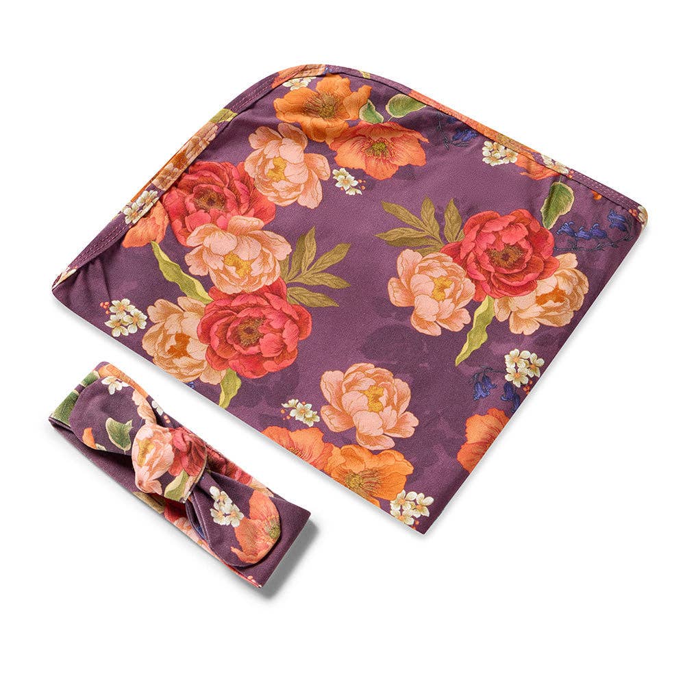 Sienna Organic Jersey Wrap & Topknot Set