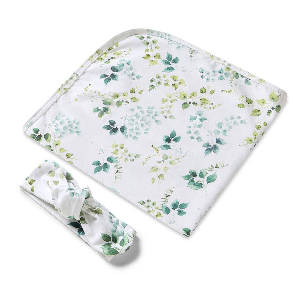 Eden Organic Jersey Wrap & Topknot Set