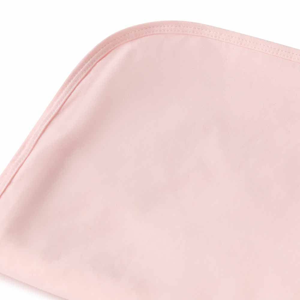 Baby Pink Organic Jersey Wrap & Topknot Set