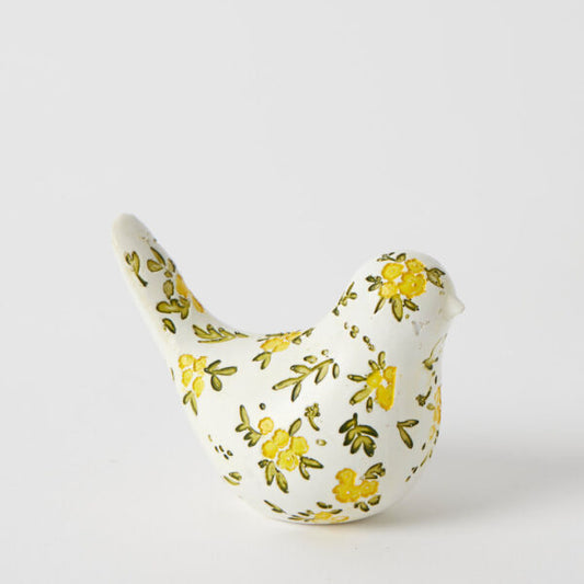 Blooming Bird Sculpture Small- White