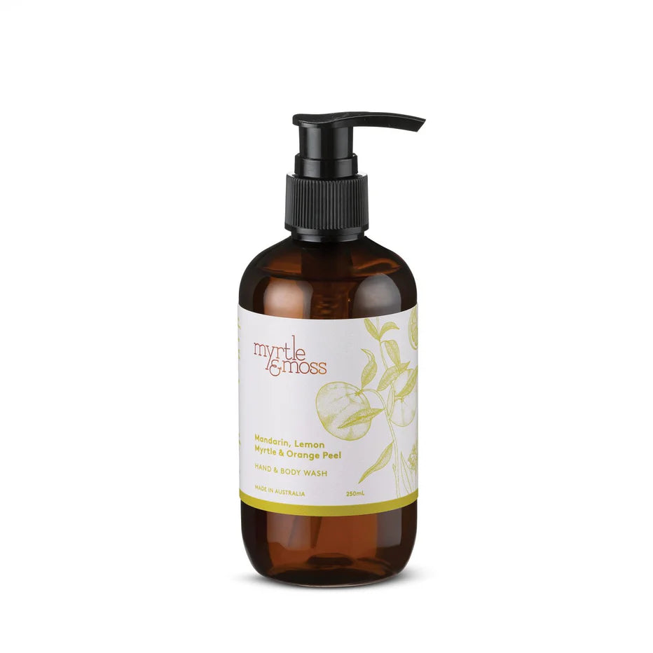 Myrtle and Moss Mandarin Lemon Myrtle and Orange Peel hand and body wash 500ml