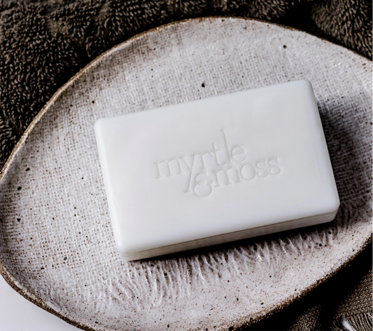 Myrtle and Moss Rosemary Cedarwood and lavender bud Shea butter soap 200g
