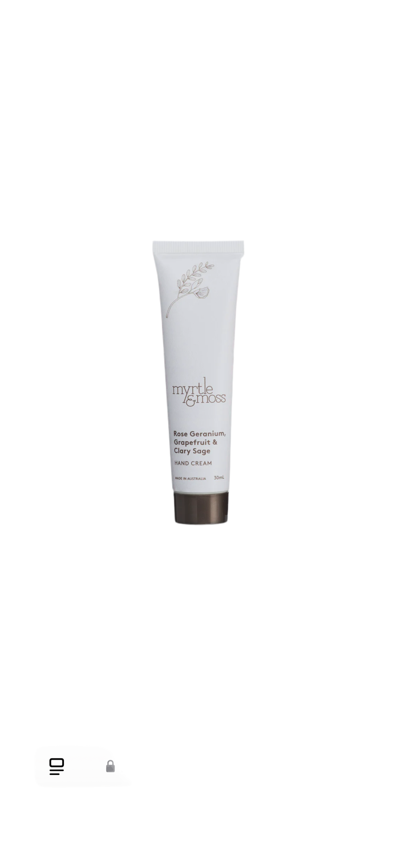 Myrtle and Moss Rose Geranium Grapefruit and Clary sage Hand cream 75ml