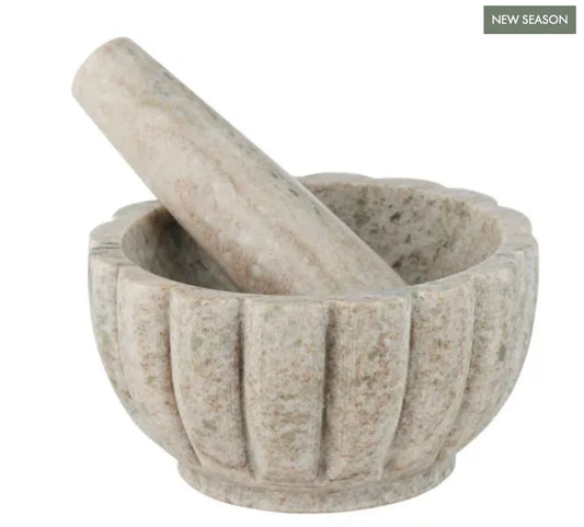 Rae marble mortar & pestle