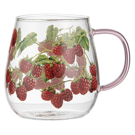 Berry bliss raspberry glass mug