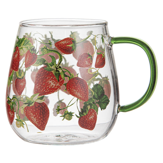 Berry bliss strawberry glass mug