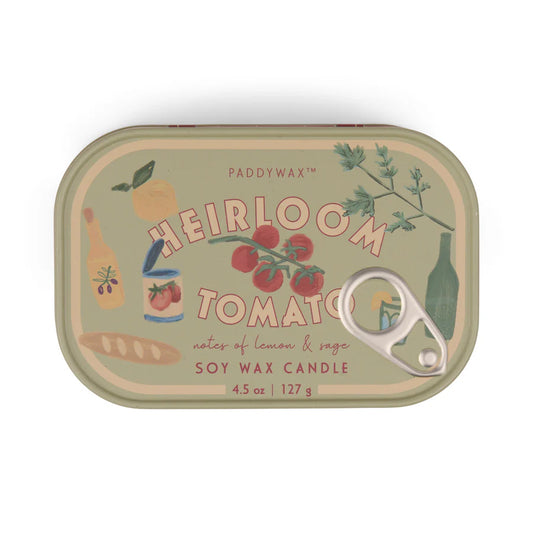 Heirloom tomato tin candle