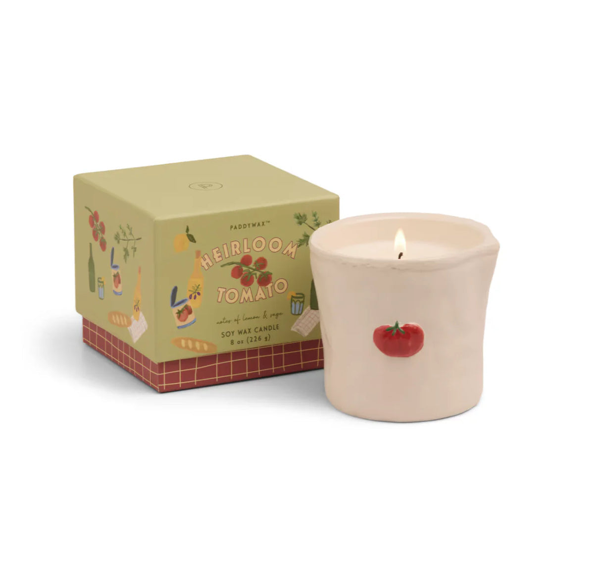 Bistro Ceramic Heirloom Tomato Boxed Candle