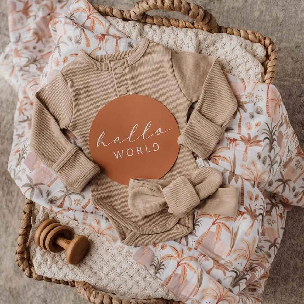 Pebble Ribbed Organic Topknot