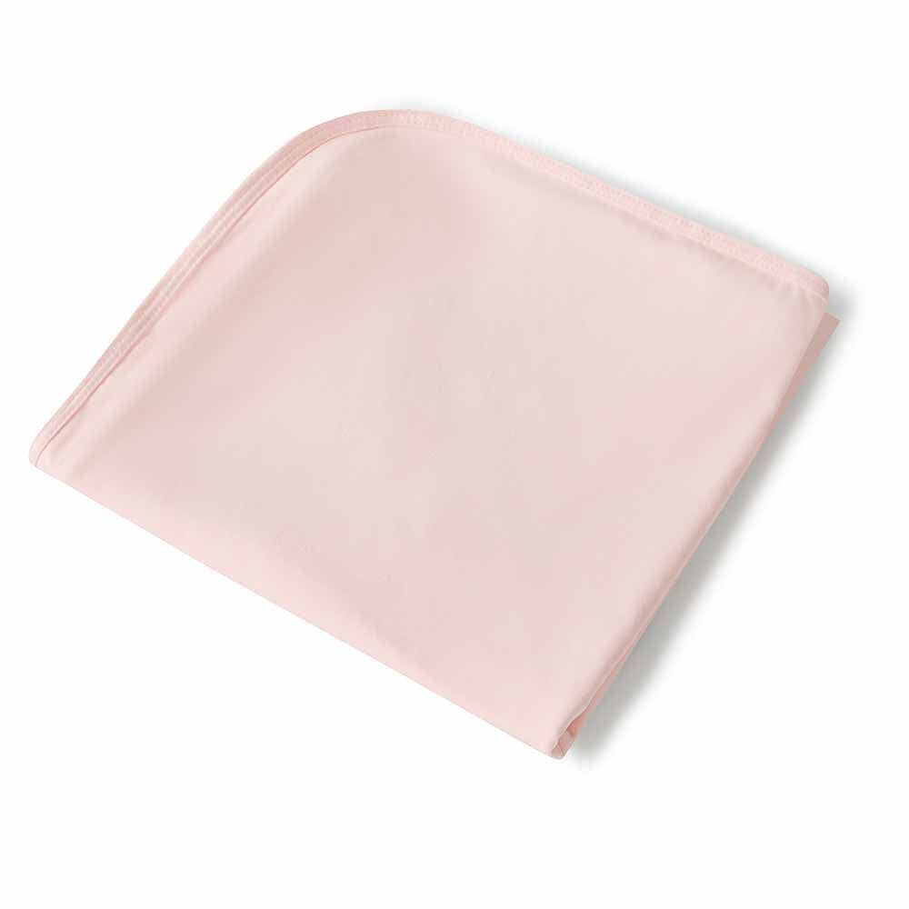 Baby Pink Organic Jersey Wrap & Topknot Set