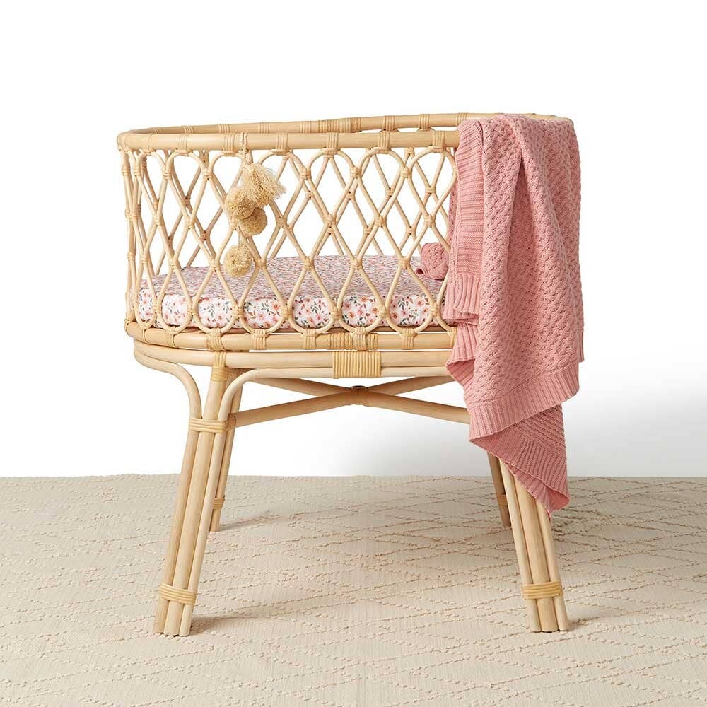 Rosa Diamond Knit Organic Baby Blanket