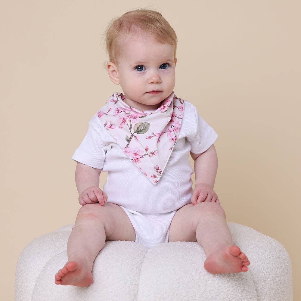 Cherry Blossom Organic Dribble Bib