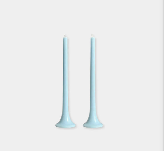 Sky Blue Tusk Taper Candles