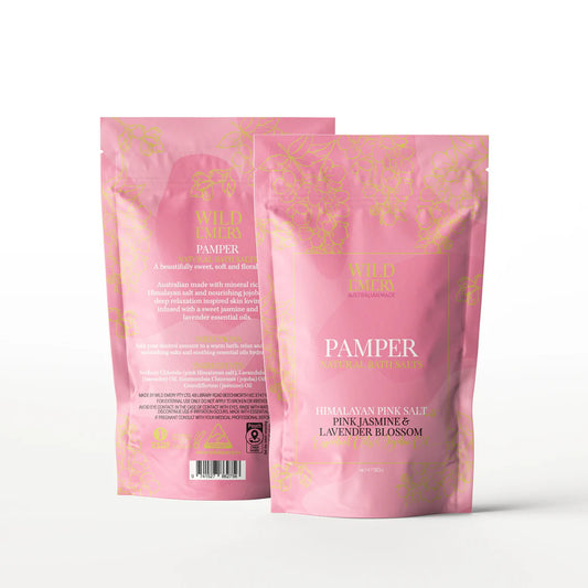 WILD EMERY
PAMPER NATURAL BATH SALTS