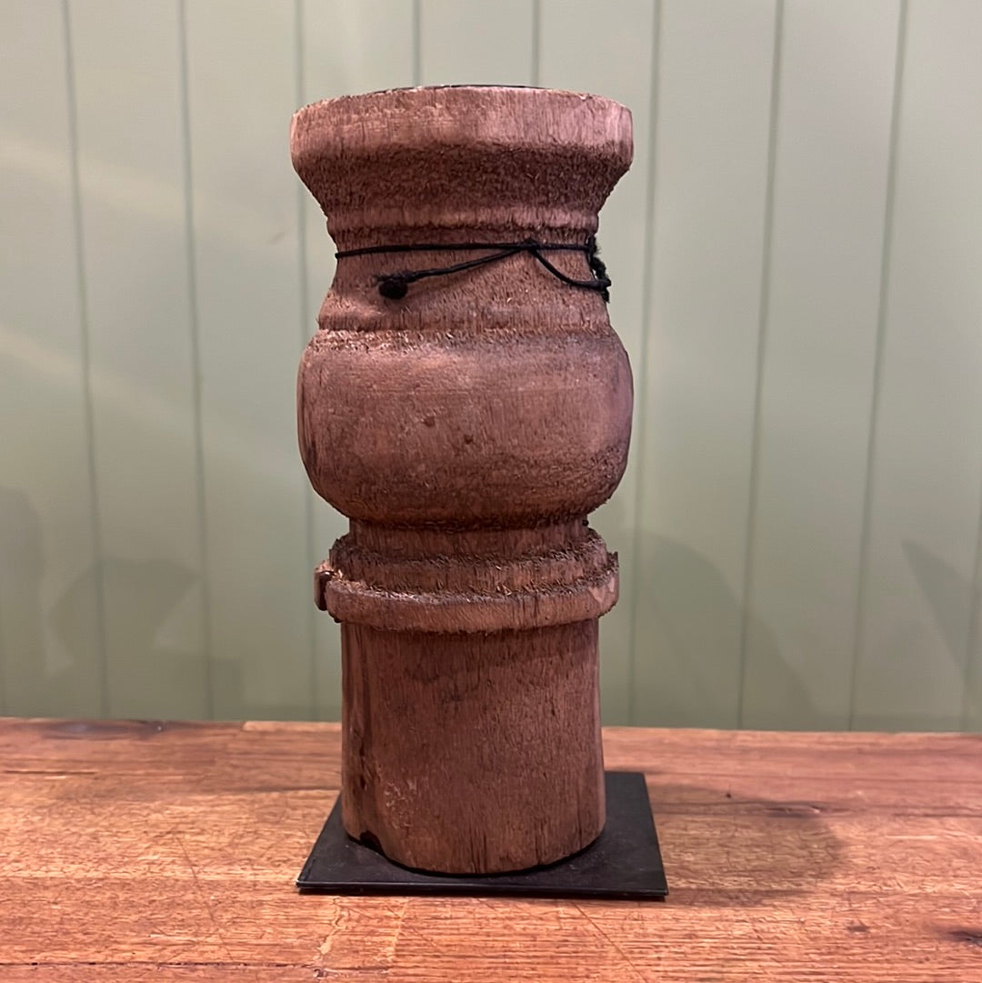 Wood Candle Holder Small