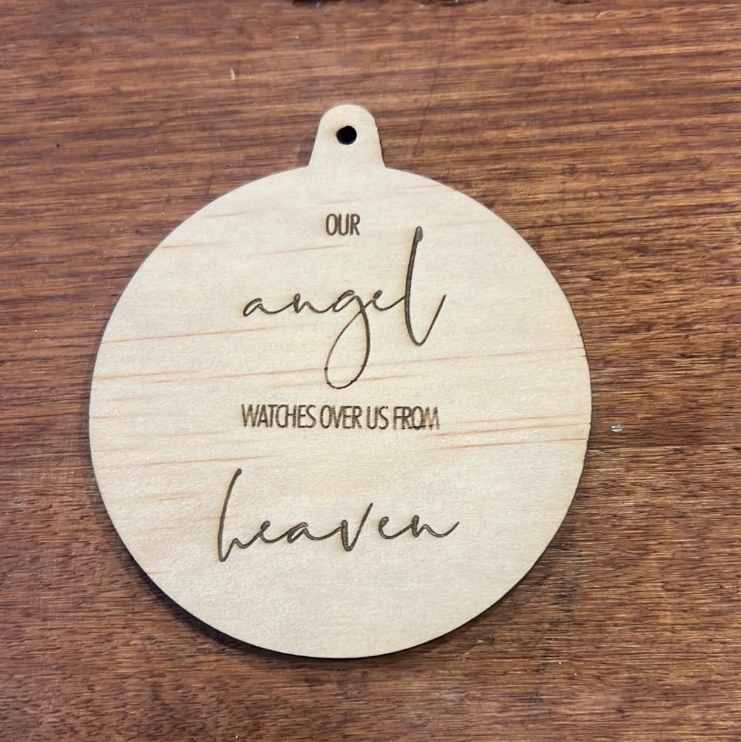 Angel Baby Timber Bauble