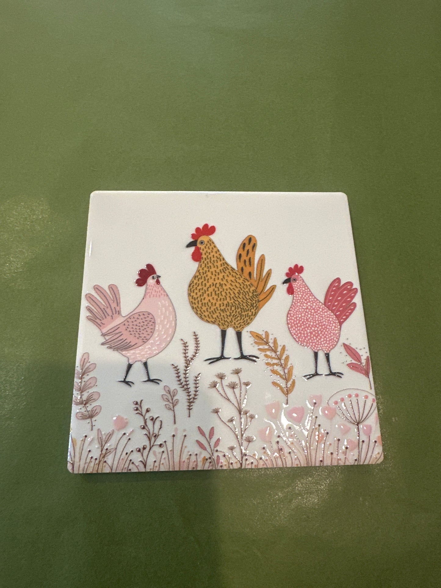 Three Chickens Coaster