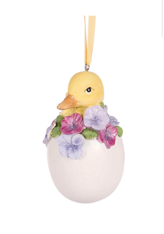 Hanging Duck Pansy Egg Easter