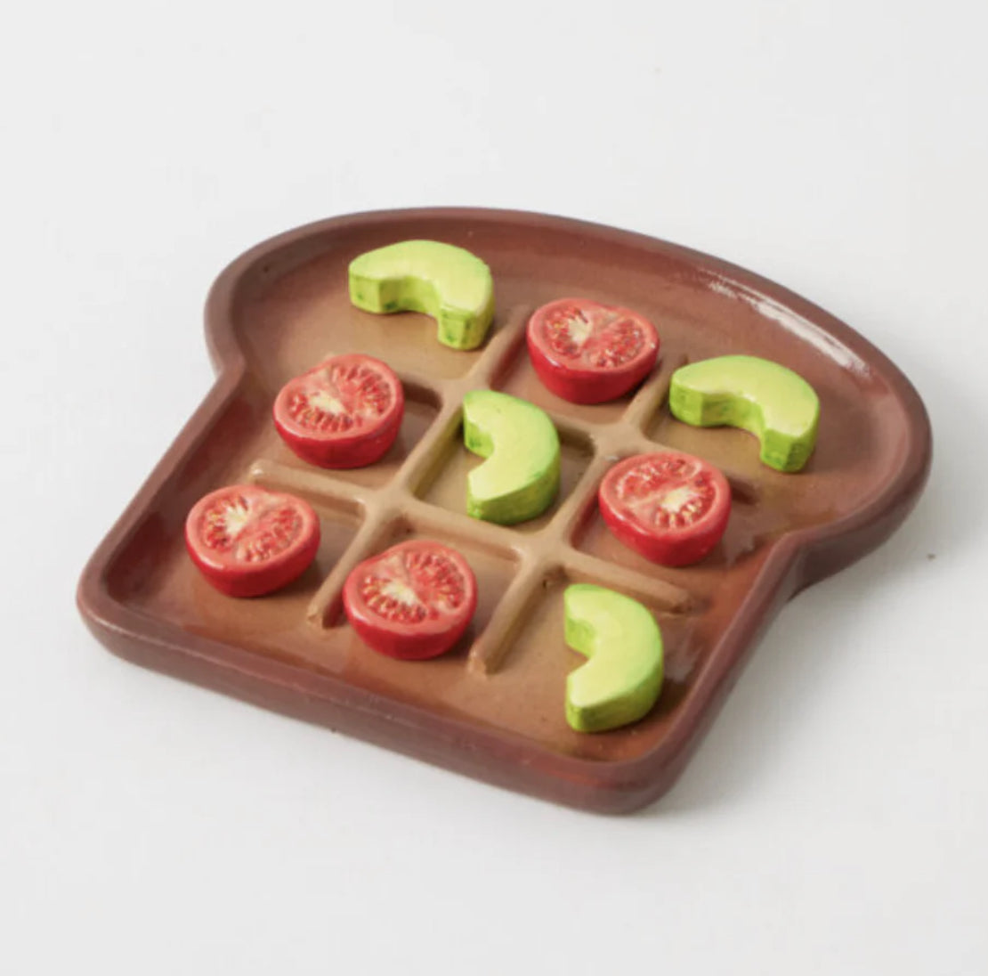 Tomato & Avocado on Toast Noughts and Crosses