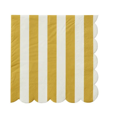 Carnival 20pk 3ply 33cm Napkin Mustard