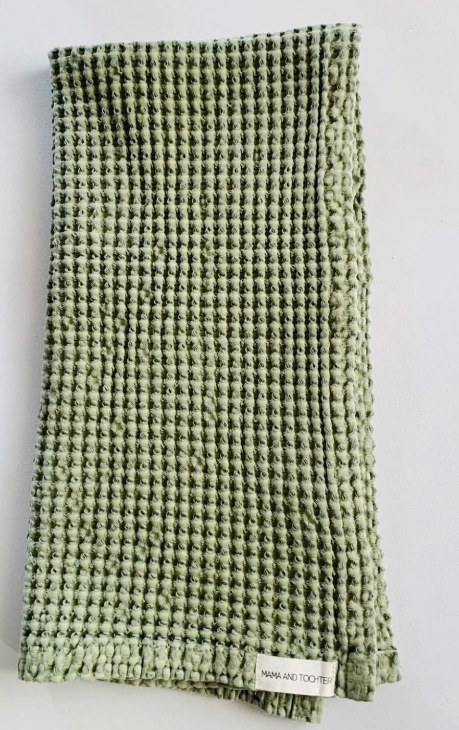 Light Olive Rustic Waffle Tea/hand Towel