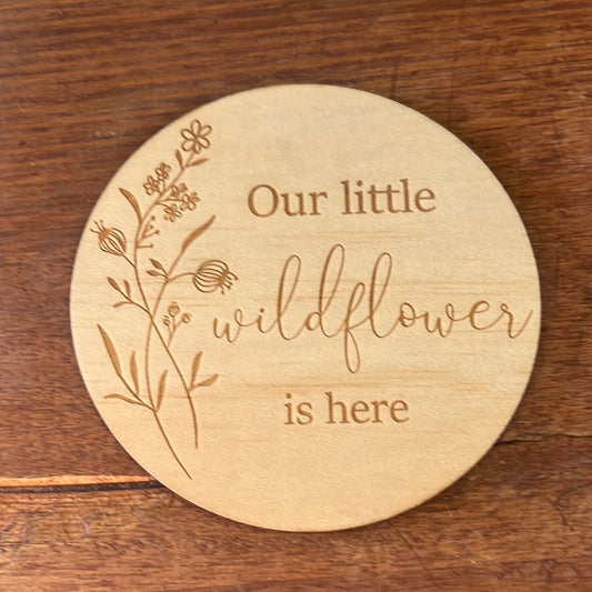 Our Little Wildflower Plaque