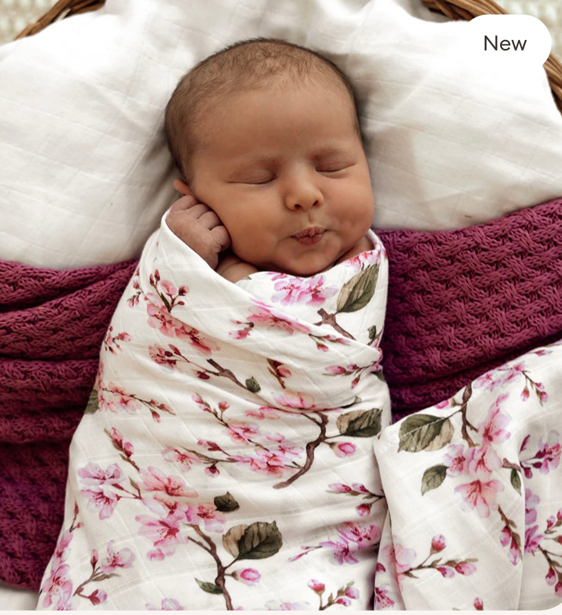 Cherry Blossom Organic Muslin Wrap