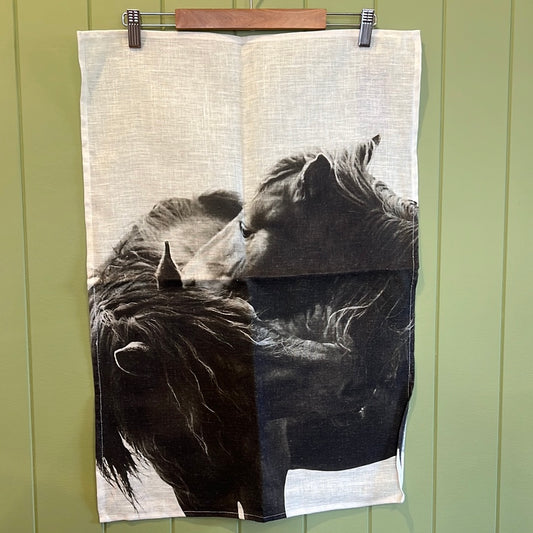 Horse Kisses Tea Towel