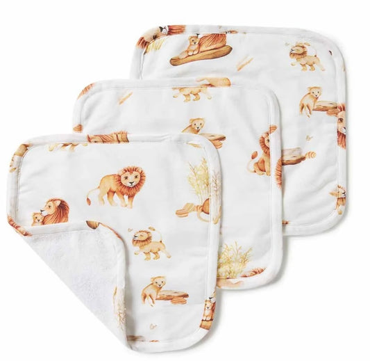 Lion Organic Wash Cloth Pack of 3