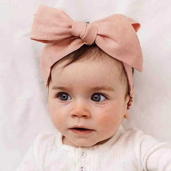 Baby Linen Headbow Wrap