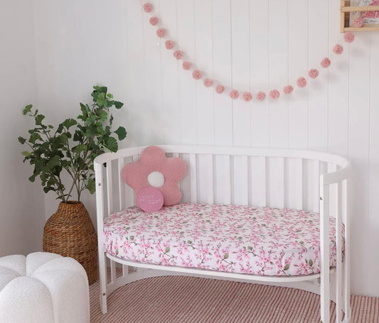 Cherry Blossom Fitted Cot Sheet