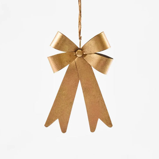 Brass Bow Tree Decoration