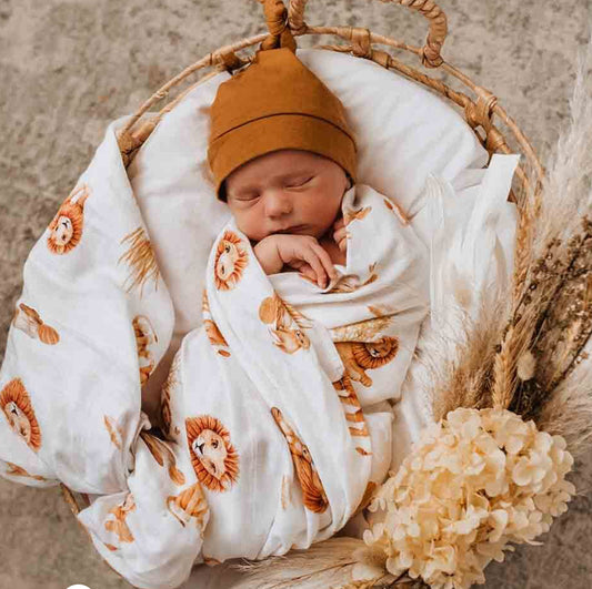 Lion Organic Muslin Wrap