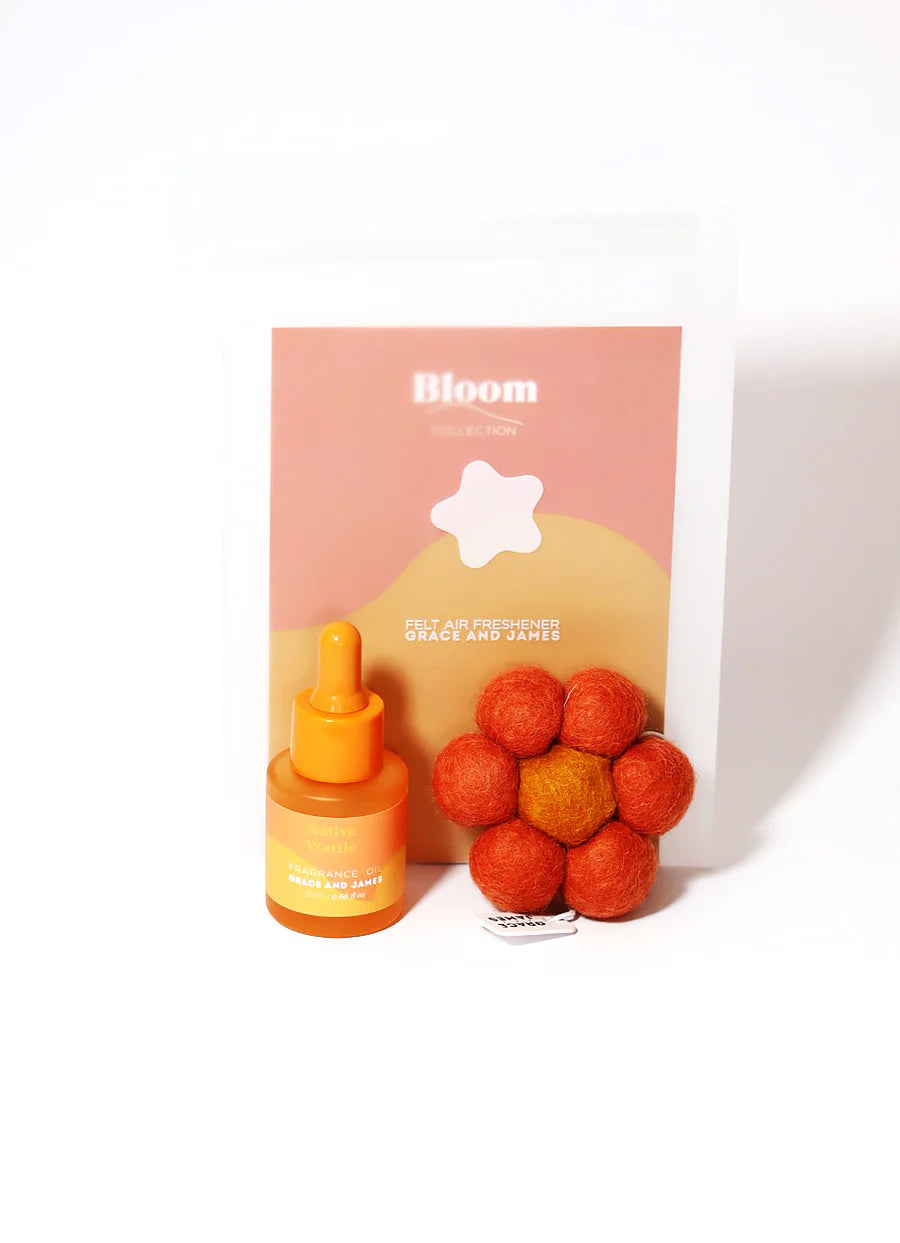 Felt Flower Air Freshener Native Wattle