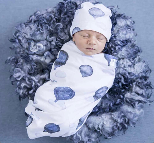 Cloud Chaser Snuggle Swaddle & Beanie Set