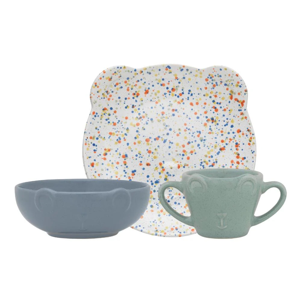 Teddy 3pc Ceramic Child Set