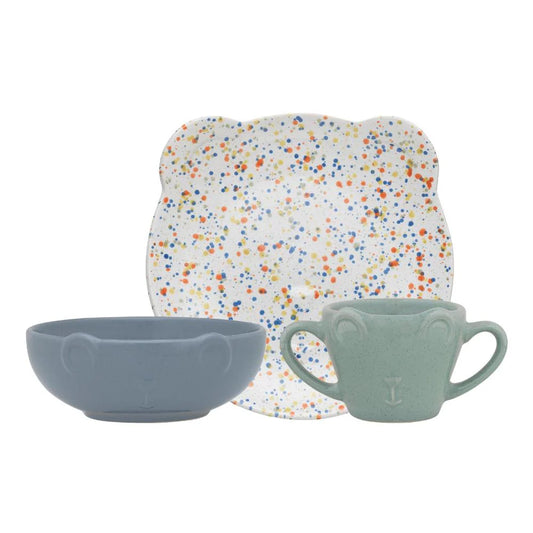Teddy 3pc Ceramic Child Set