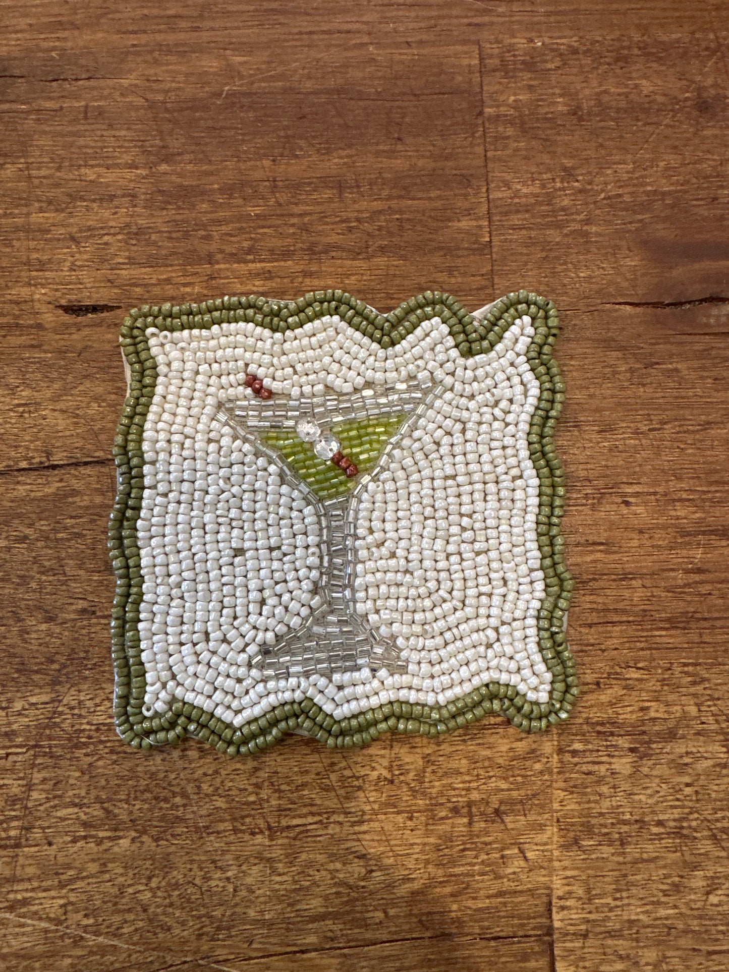 Martini Beaded Coaster