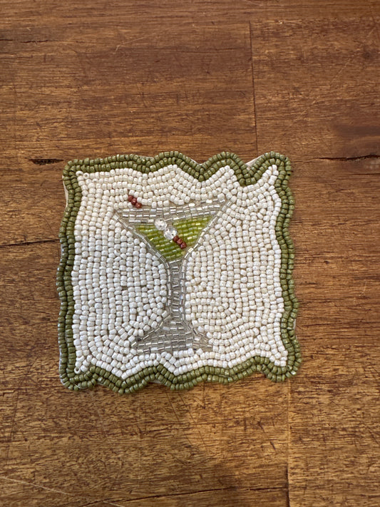 Martini Beaded Coaster