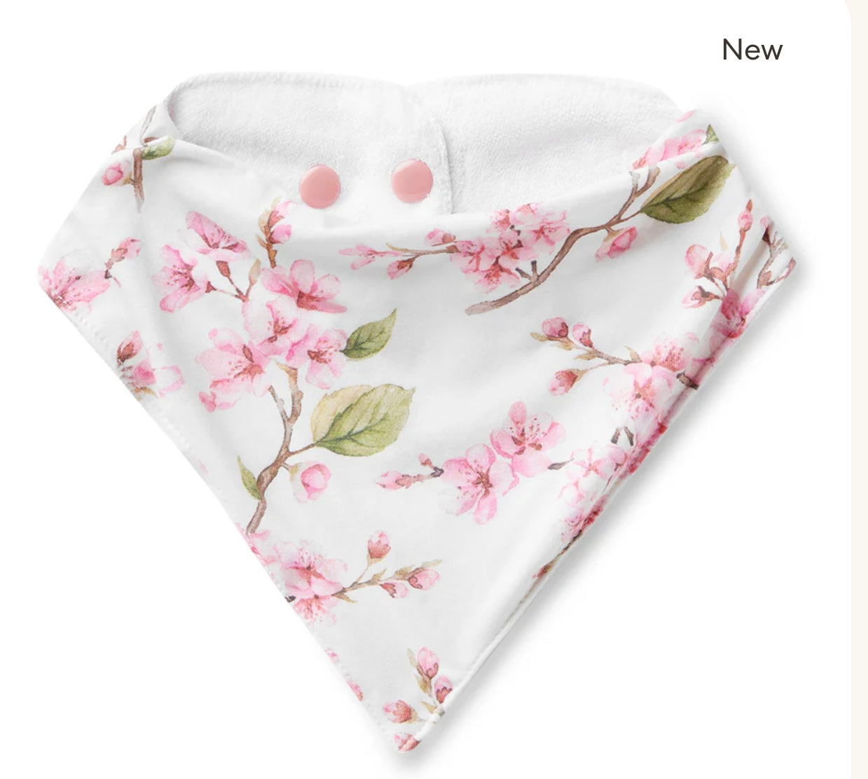 Cherry Blossom Organic Dribble Bib