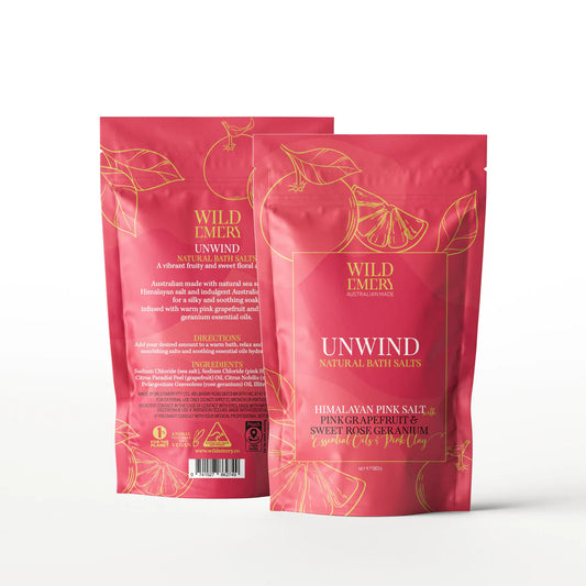 WILD EMERY
UNWIND NATURAL BATH SALTS