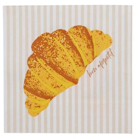 Croissant 20pk 3ply Napkin Beige